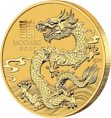 1 oz Lunar III Dragon Gold 2024